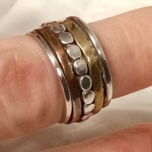 Sterling silver spinner ring